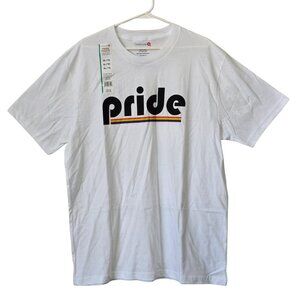 Celebrate It Unisex White Short Sleeve "Pride" T-Shirt 100% Cotton Size XL NEW